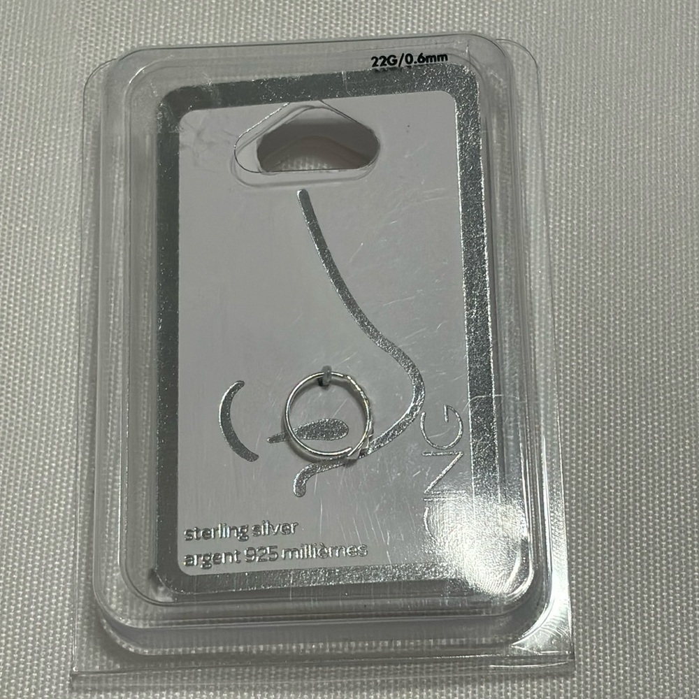 Icing Nose Ring Sterling Silver